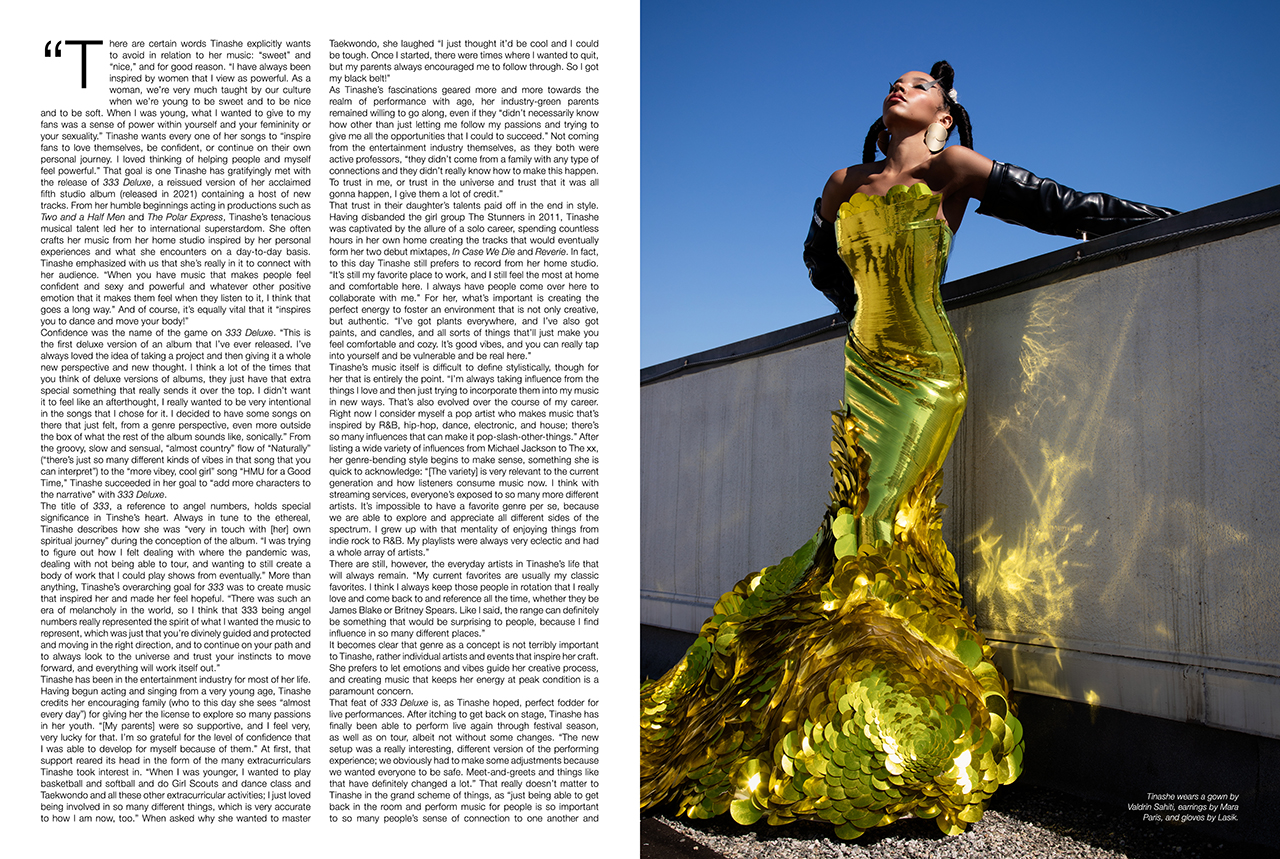 Untitled Magazine - Tinashe wearing PLANETEE earrings for September Issue 
