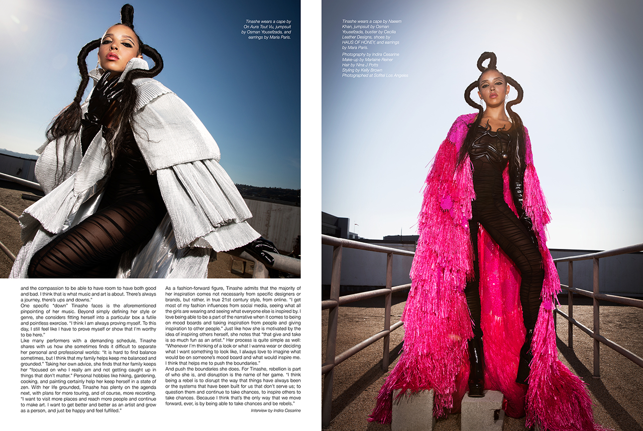 Untitled Magazine - Tinashe wearing PLANETEE earrings for September Issue 