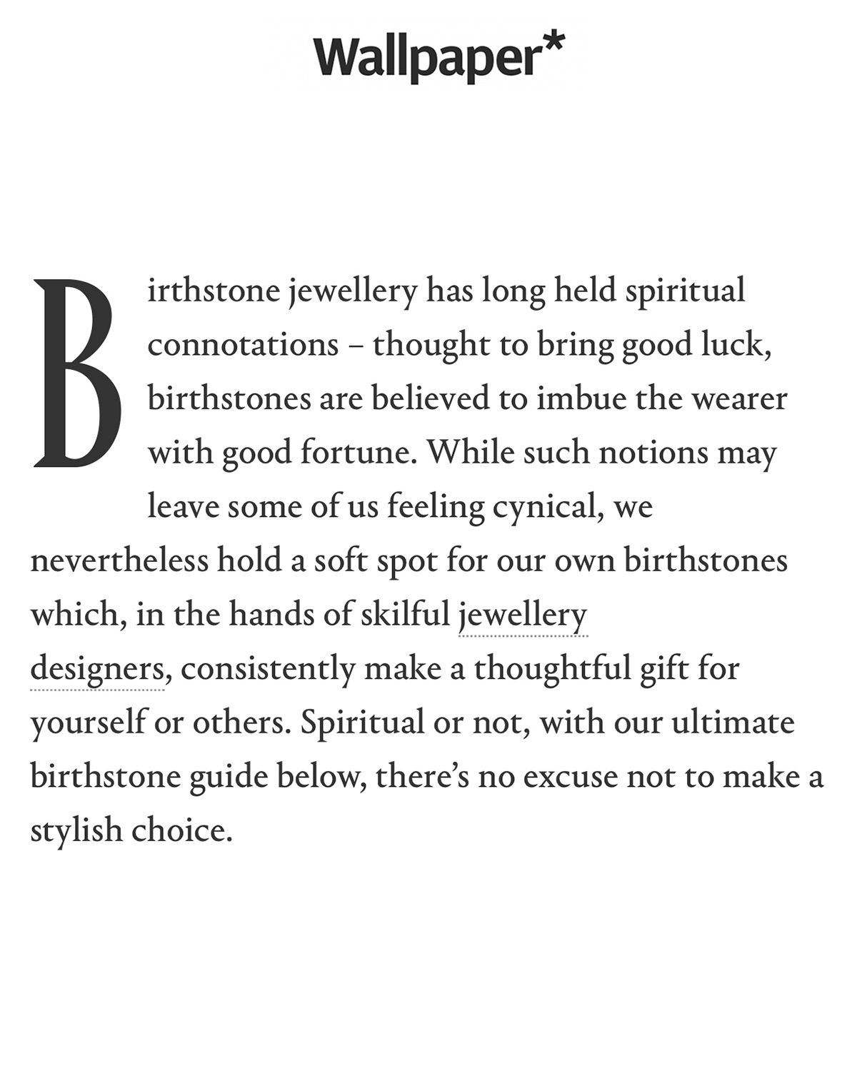 Wallpaper - Birthstone jewellery