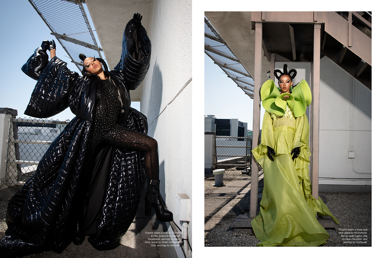 Untitled Magazine - Tinashe wearing PLANETEE earrings for September Issue 